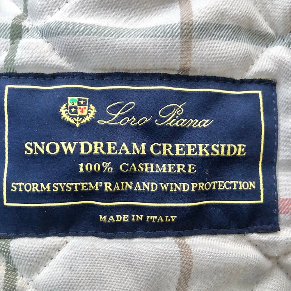 Loro Piana 100% Cashmere Snowdream Creekside Storm System Rain Jacket - AS IS